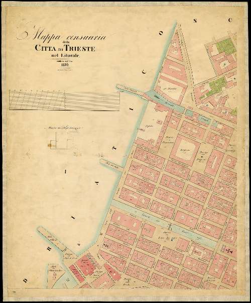 Mappa censuaria della città di Trieste nel Litorale rettificata nell'anno 1836