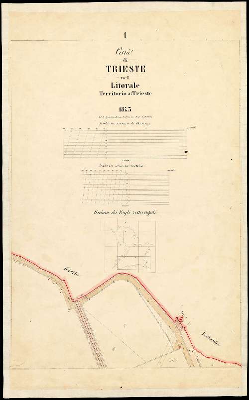 Città di Trieste nel Litorale Territorio di Trieste : 1873 : lith. presso l'i.r. Istituto del Catasto