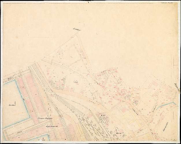 Città di Trieste nel Litorale Territorio di Trieste : distretto steorale di Trieste : litografato nell'i.r. Istituto litografico del Catasto secondo lo stato dell'anno 1894