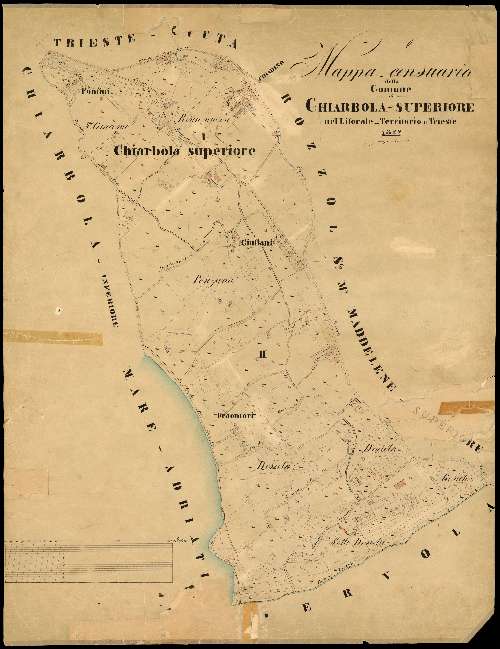 6 Mappa censuaria della Comune di Chiarbola Superiore nel Litorale Territorio di Trieste  